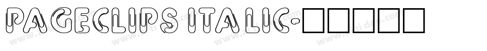 PageClips Italic字体转换